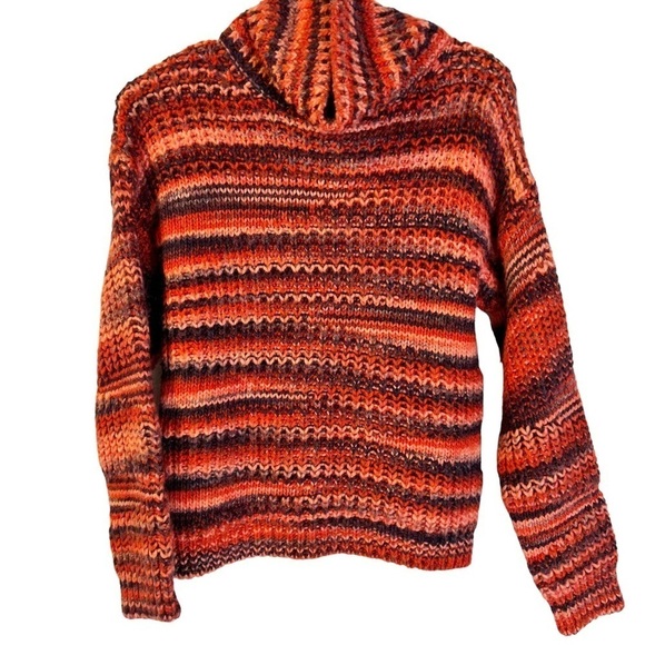 Anthropologie Elsamanda Wool Blend Turtleneck Chunky Knit Sweater Cabincore - Picture 1 of 5